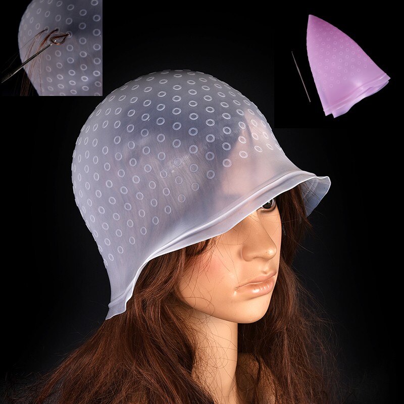 1 pièces réutilisable coloration des cheveux mettant en évidence le capuchon de teinture avec crochet glaçage basculement couleur outils de coiffure de