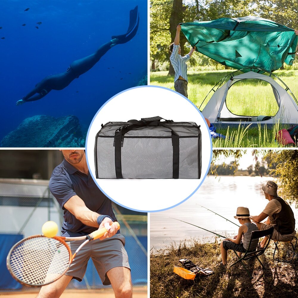 Mesh Duffel Gear Bag Snorkel Equipment Carry Bag for Mask Snorkel Fins Diving Surfing Gear Water Sports Swimming Bags