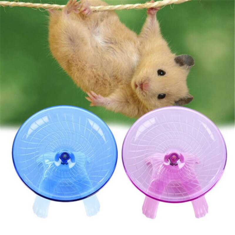 Kæledyrs træningshjul hamster disk 18cm kæledyrs sport mus plast løbende løbehjul sjovt flyvende underkop til mus dværghamstere