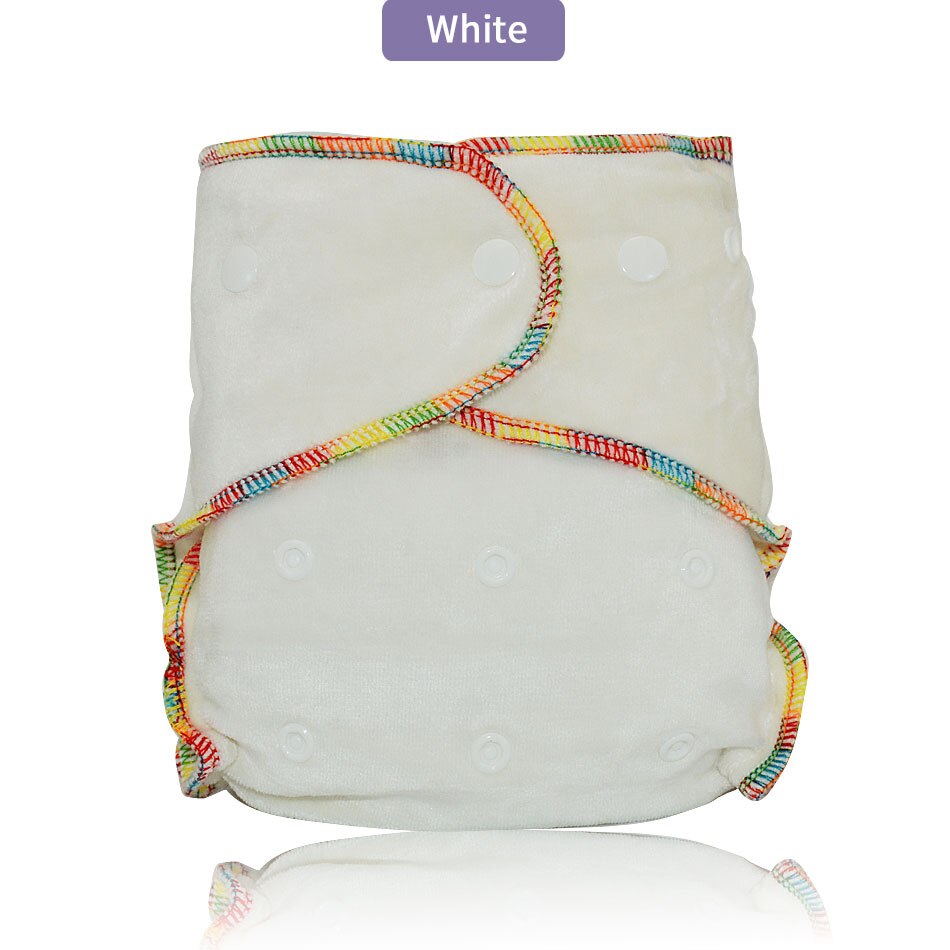 Miababy Bamoo Velours Doek Luier Milieuvriendelijke Wasbare Baby Nappy Herbruikbare Onesize Ingerichte Luier: white