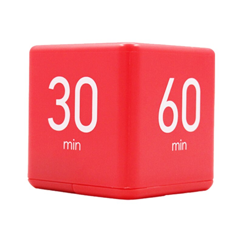 Cube LED Timer for Cooking Shower Study Alarm Clock Magnetic Electronic Countdown Time Square Home Kitchen Living Room Square: red 15-20-30-60