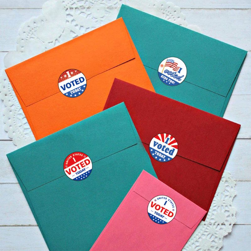 500 Pieces Stickers Patriotic Election Stickers Waterproof Decals for Election Day Parade Celebrations