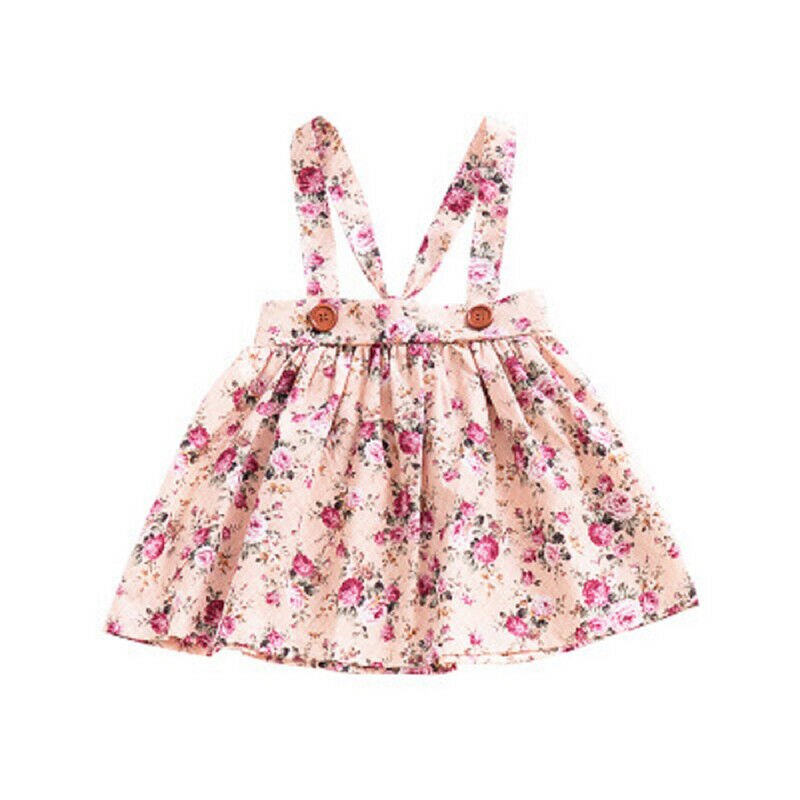 Prinses Bloemen Rok Algehele Peuter Baby Meisjes Bloemen Party Prinses Bib Jarretelle Rok Outfits: Flesh / 3T