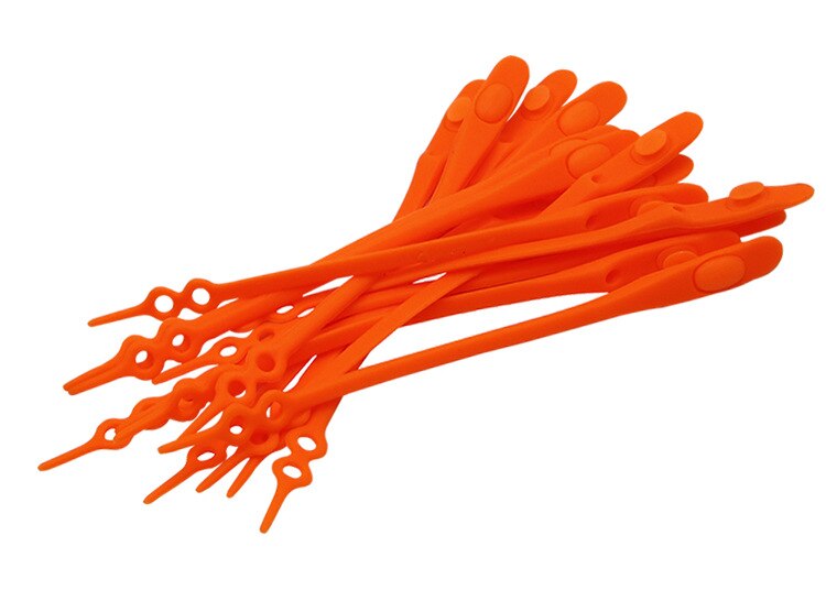 Nouveauté 12 pcs/lot lacets en Silicone élastique chaussures de lacet élastique accessoires chaussures en Silicone paresseux dentelle sans cravate dentelle en caoutchouc: orange