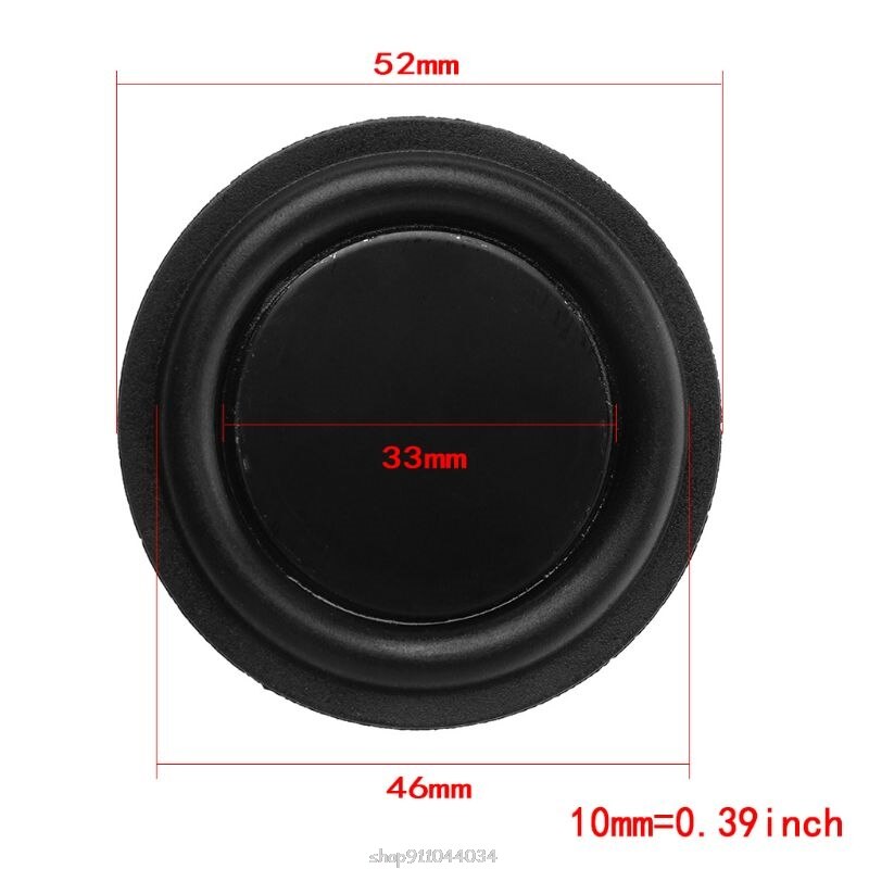 40mm Passive Radiator Subwoofer Speaker Vibration Membrane Bass Rubber Woofers N20 20: 52mm