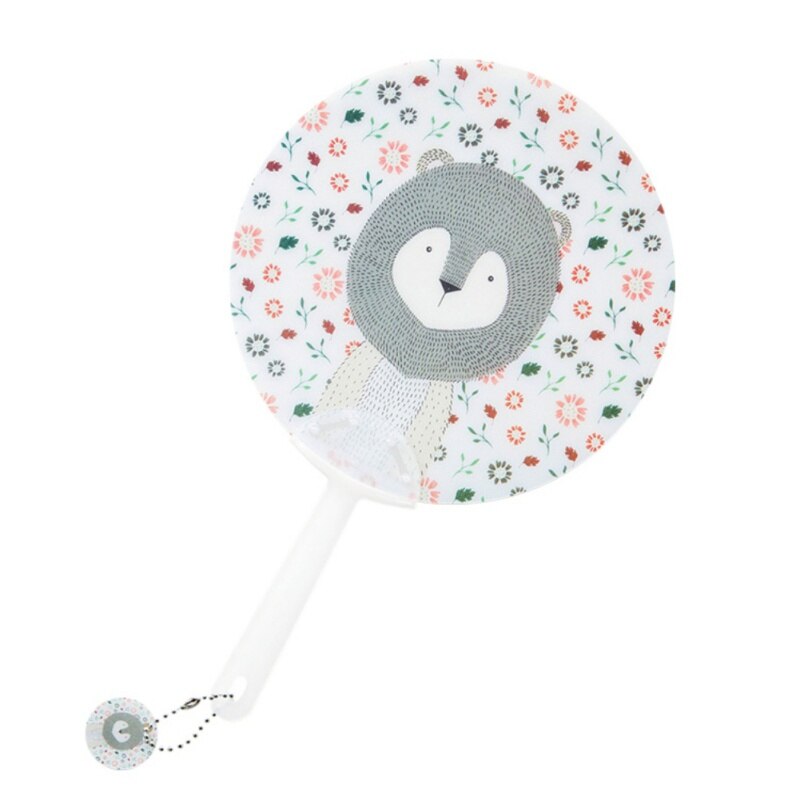 Cartoon Hand Fans Draagbare Bos Serie Hand Fan Zomer Plastic Mini Ventilator Ronde Disk Creatieve Party Koele Zomer Hand fan: 5