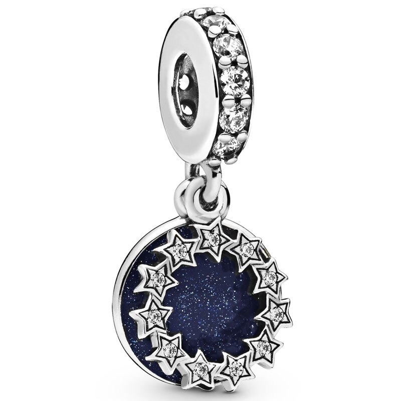 Birthday Cake Twinkling Stars Forever Sisters Crown Pendant Beads 925 Sterling Silver Charms Fit Bracelet Diy Jewelry: C142