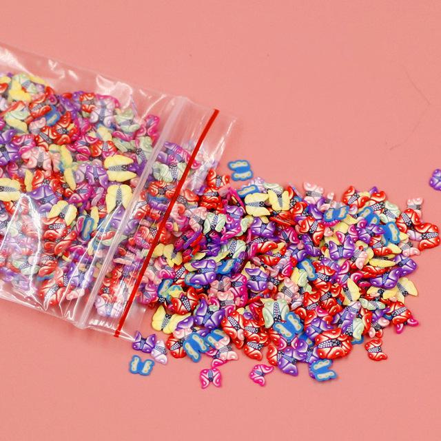 1000pcs Fruit Slices For Nail Art Slime Addition All For Slime Filler Lizun Diy Charm Slime Accessories Supplies Decor Toy: Butterfly Slices