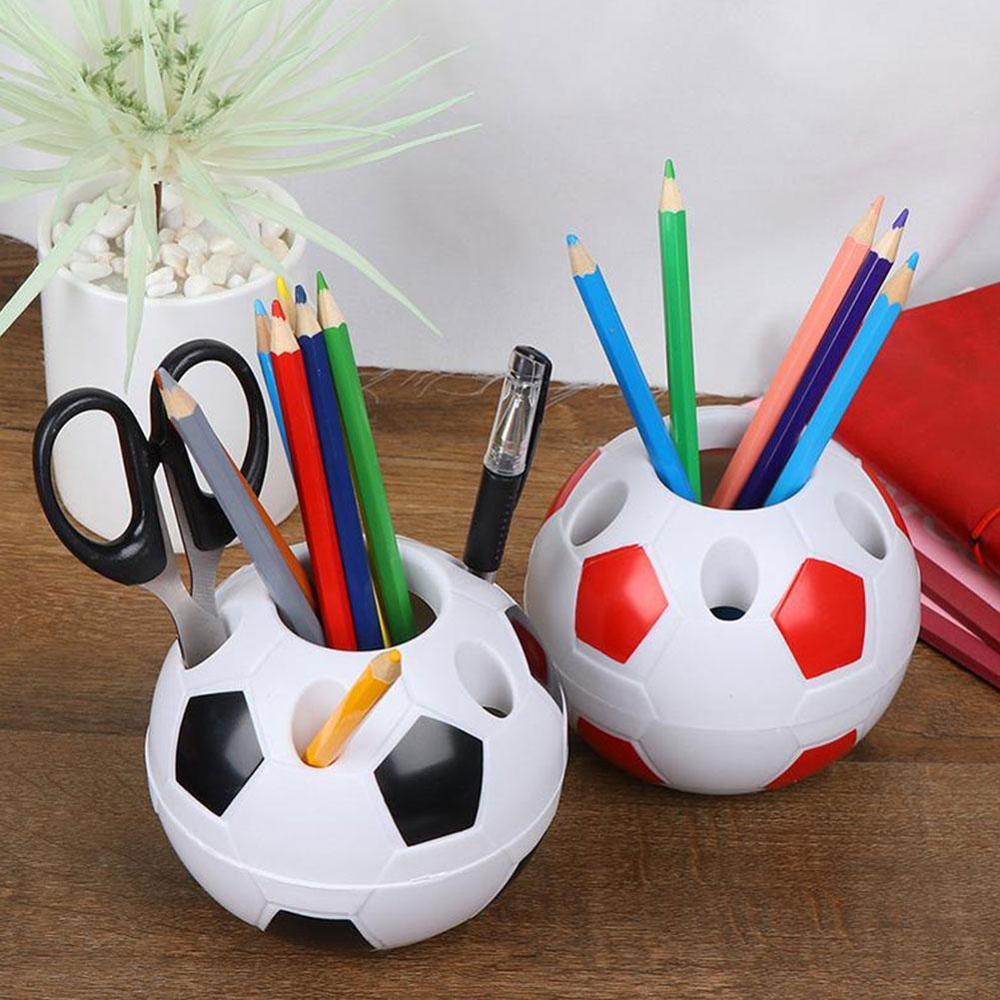 Soccer Shape Tool Supplies Pen Pencil Holder Football Shape Toothbrush Holder Desktop Rack Table Home Decoration Student