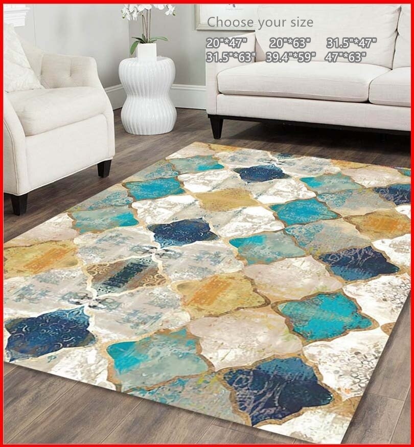 Antislip Vloermat Rechthoekige Tapijt Marokkaanse Runner Tapijt Voor Slaapkamer/Woonkamer/Eetkamer/Keuken 6 Maten: 50x80cm