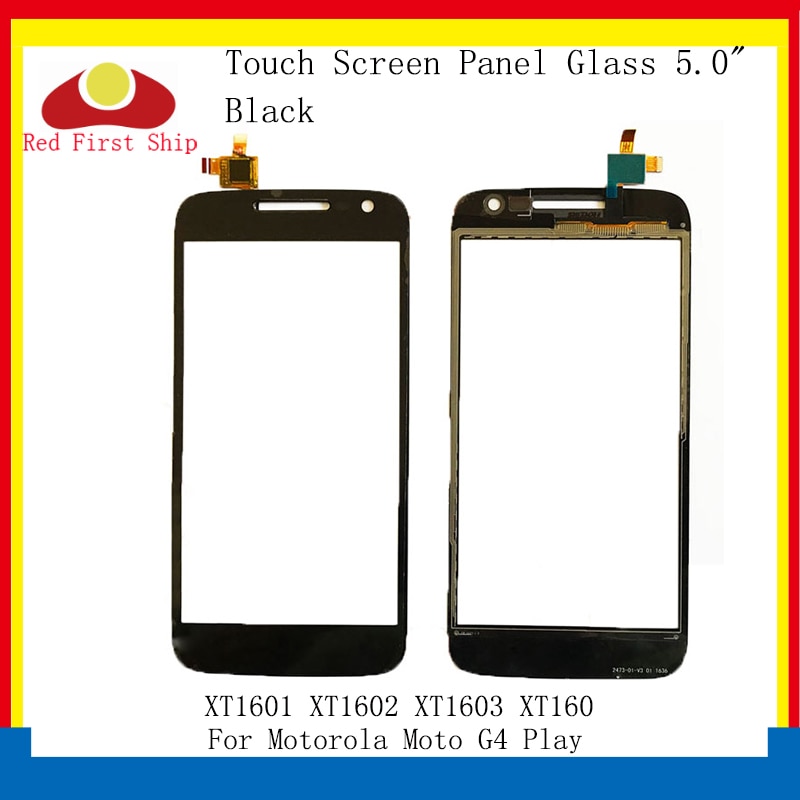 10 unids/lote de pantalla táctil para Motorola Moto G4 Play XT1601 XT1602 XT1603 Panel táctil digitalizador Sensor frontal exterior Lente de Cristal LCD