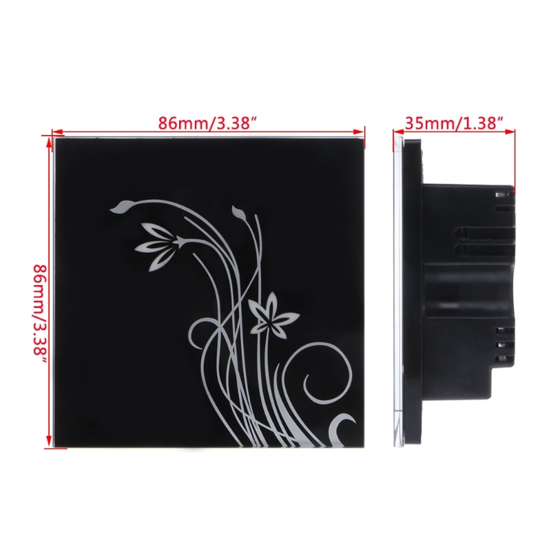 Wall Light Touch Switch 2 Way Home Automation Multi Function Glass Panel 86 Type