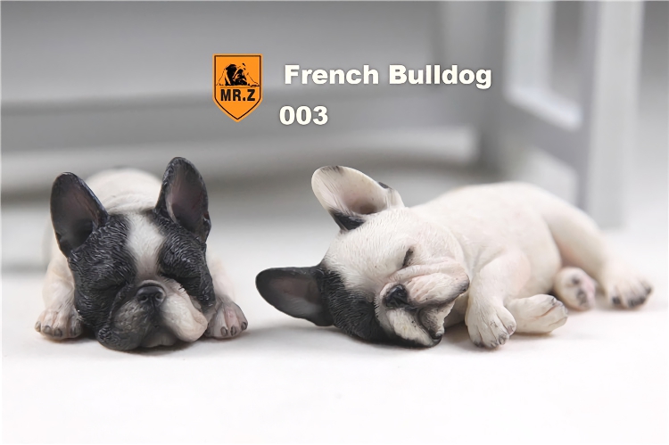 Mr.Z 2pcs/set French Bulldog Figure Pet Dog Model Animal Collector Education Figures Collector Decoration Ornaments Kid