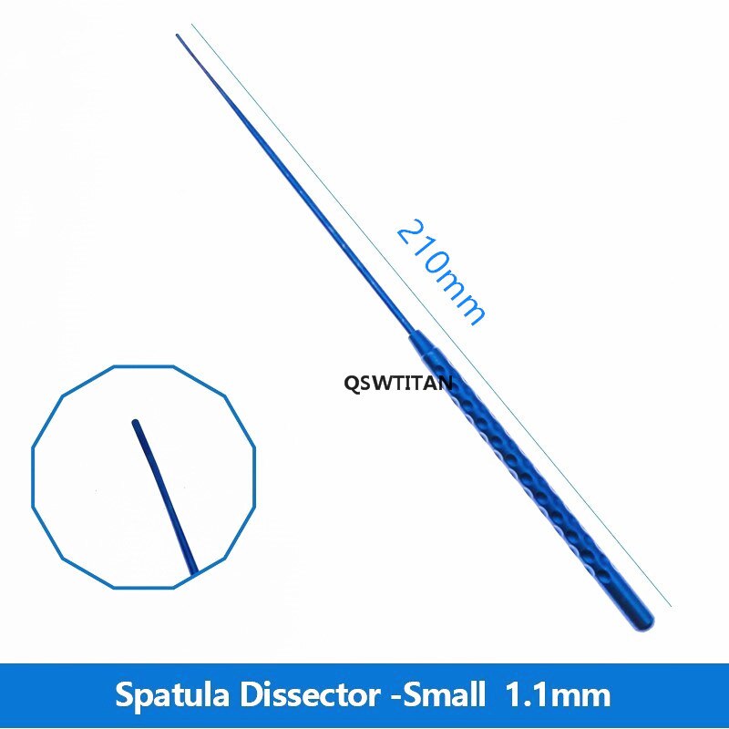 Micro Nerve pull Hook Titanium Micro Spatula Dissectors Micro Curette 21cm Vessel Hook: Spatula Dissector1.1