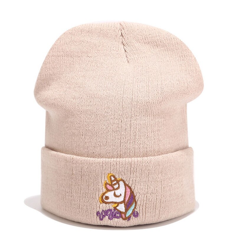 Enhjørning hat pink enhjørning beanie piger kvinder vinter varm hat dejlige bløde strikkede hatte vinter hat beanie til kvinder piger: Bg