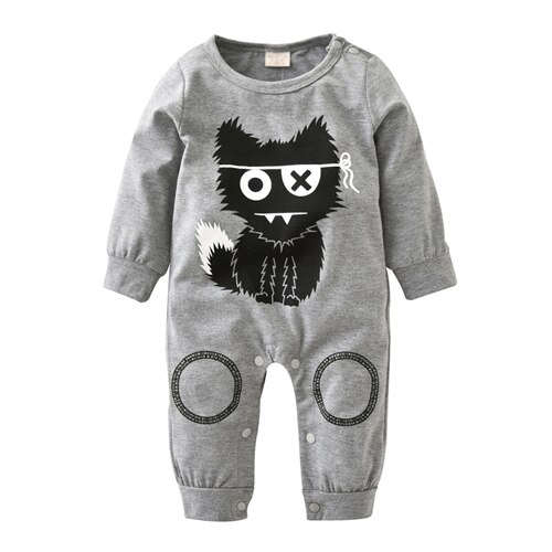 Nyfödd kläder små monster bebis pojke flicka långärmad kostym i ett stycke babykläder jumpsuit spädbarnskläder: 18m