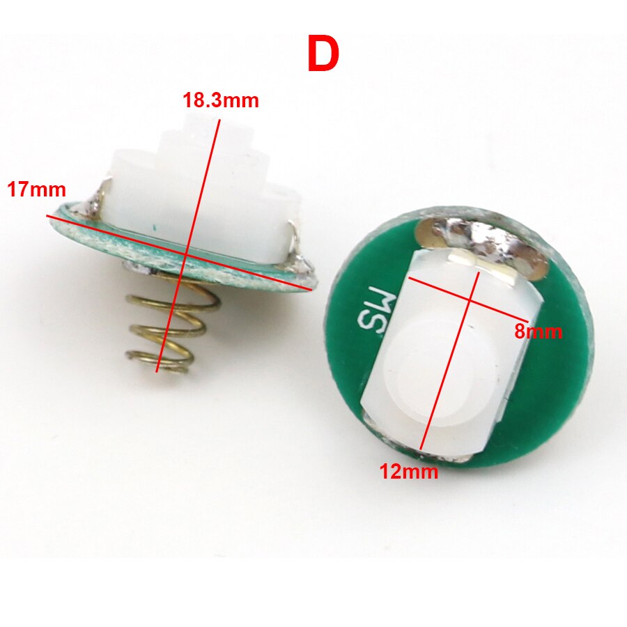 Interruptor de linterna de cola múltiple, clic lateral medio, conjunto de módulo de interruptor de botón, piezas de mejora de reparación DIY para lámpara de antorcha LED: Caqui oscuro