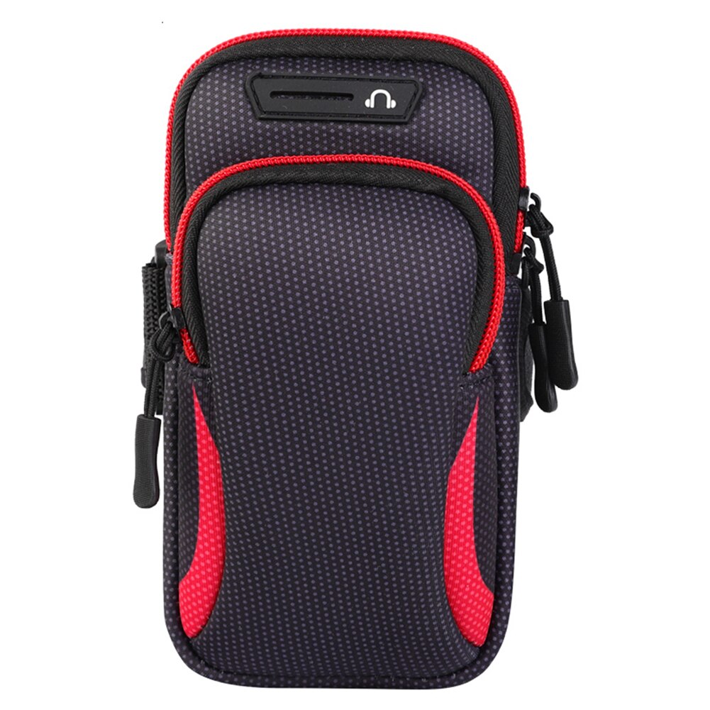 Arm Band Tas Universele Voor Mobiele Telefoon Met 180*9.5Cm Ademend Mesh Waterdichte Sport Armband Phone Case Voor iphone Xiaomi: Red