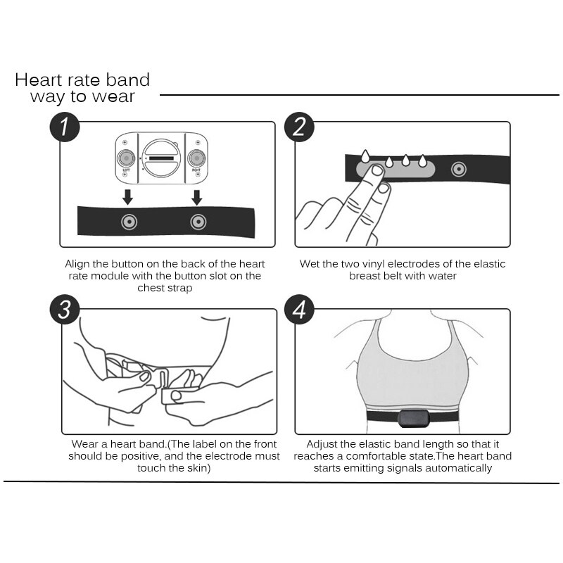 Heart Rate Monitor Chest Strap Bluetooth 4.0 Fitness Sensor Ant Wrist Strap Compatible With External Wrist Strap Heart Rate