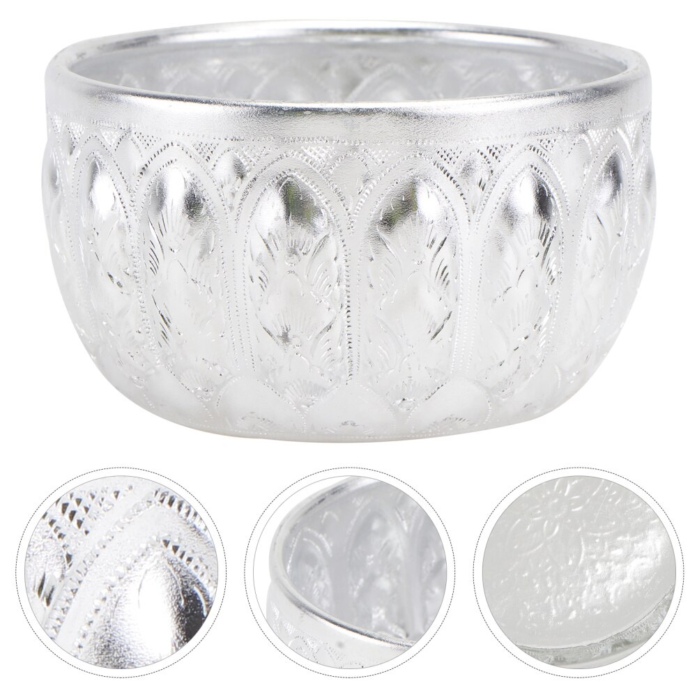 1Pc Decoratieve Kom Restaurant Kom Hotel Huishoudelijke Servies Dining Kom Zilver