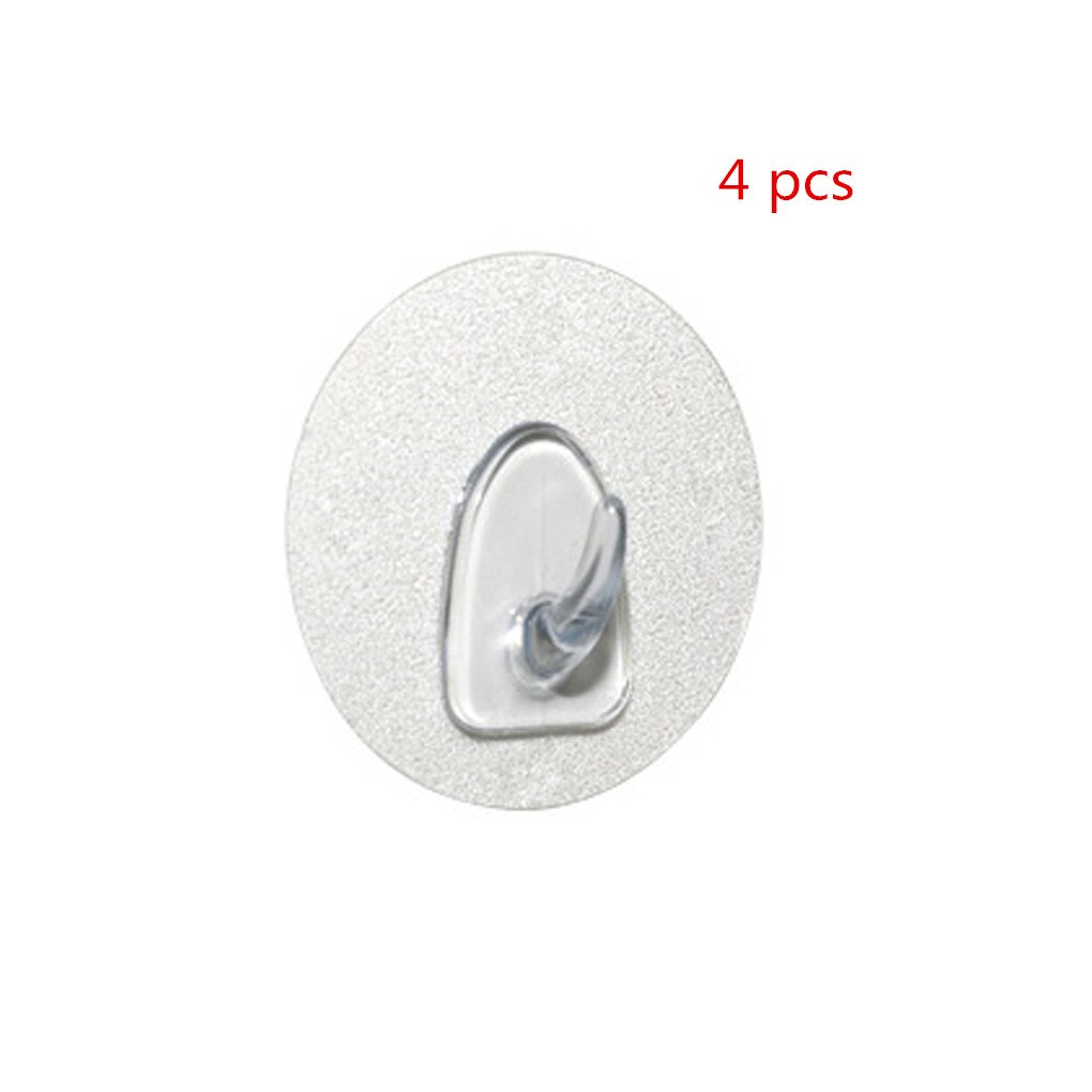 6/10 stuks klevende haken keuken wandhanger transparant verwijderbare klevende hanger herbruikbare wandhaken: Jj13174-00b 4 stuks