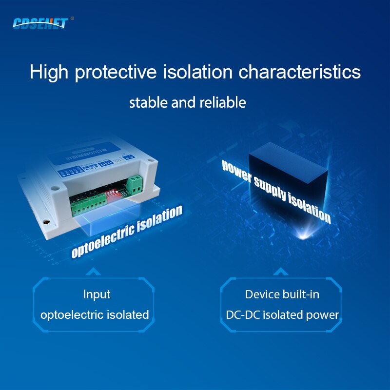Modbus RTU I/O Network Module RS485 Control I/O with Serial Port 2DI+2AI+4DO CDSENET MA01-AACX2240