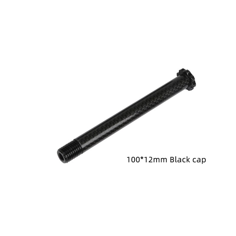Karbon mtb navaksel gjennom aksel 12/15mm landeveissykkel foran baknav spyd hjulaksel navaksel 15 x 100 12 x 100 12 x 142 12 x 148 15 x 110: 100 x 12mm svart