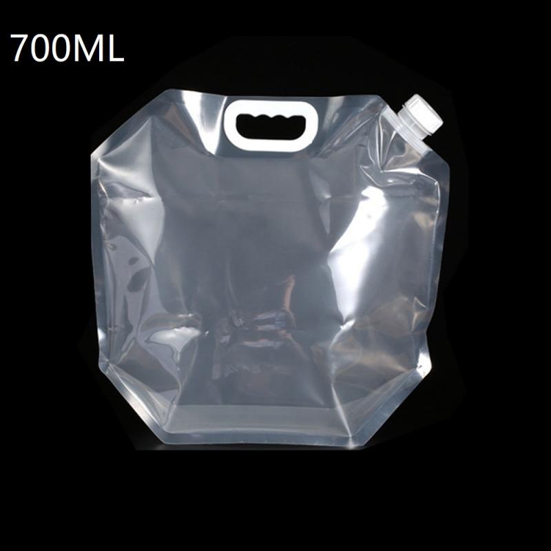 Portable Car Water Storage Bag Outdoor Camping Folding Water Bag Emergency Riding Fold Water Bag Solid Texture Water Bag: Brown