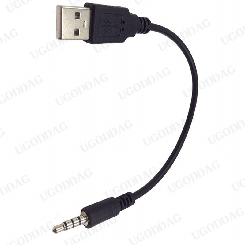 Wtyczka 3,5 mm AUX audio Jacek na USB 2.0 męnarty kabel ładowarki adapter robić samochodu MP3