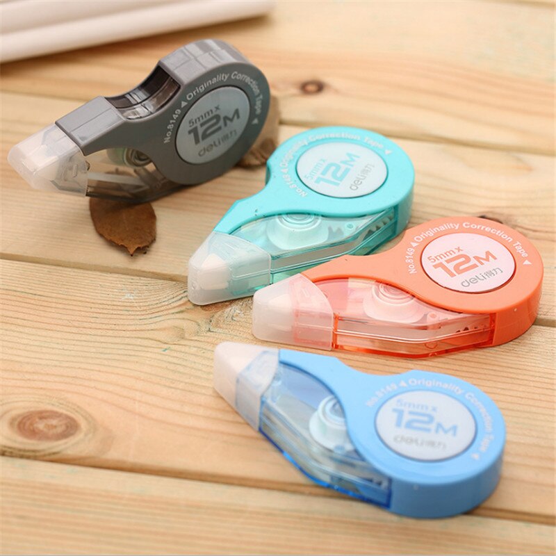 Deli Correction tape 12 meters long 5mm wide modeling cute student supplies correction tape correction tape 8149