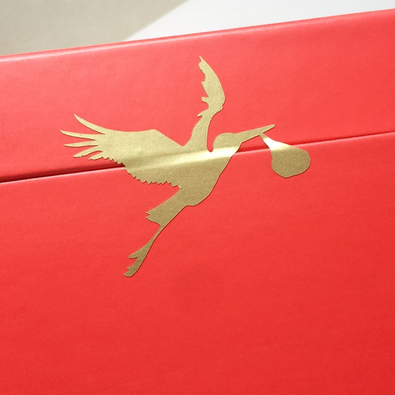 20 Stork stickers/Baby Shower invitation seals/baby shower favors, birth announcement decoration/gold envelope seal/stork decals