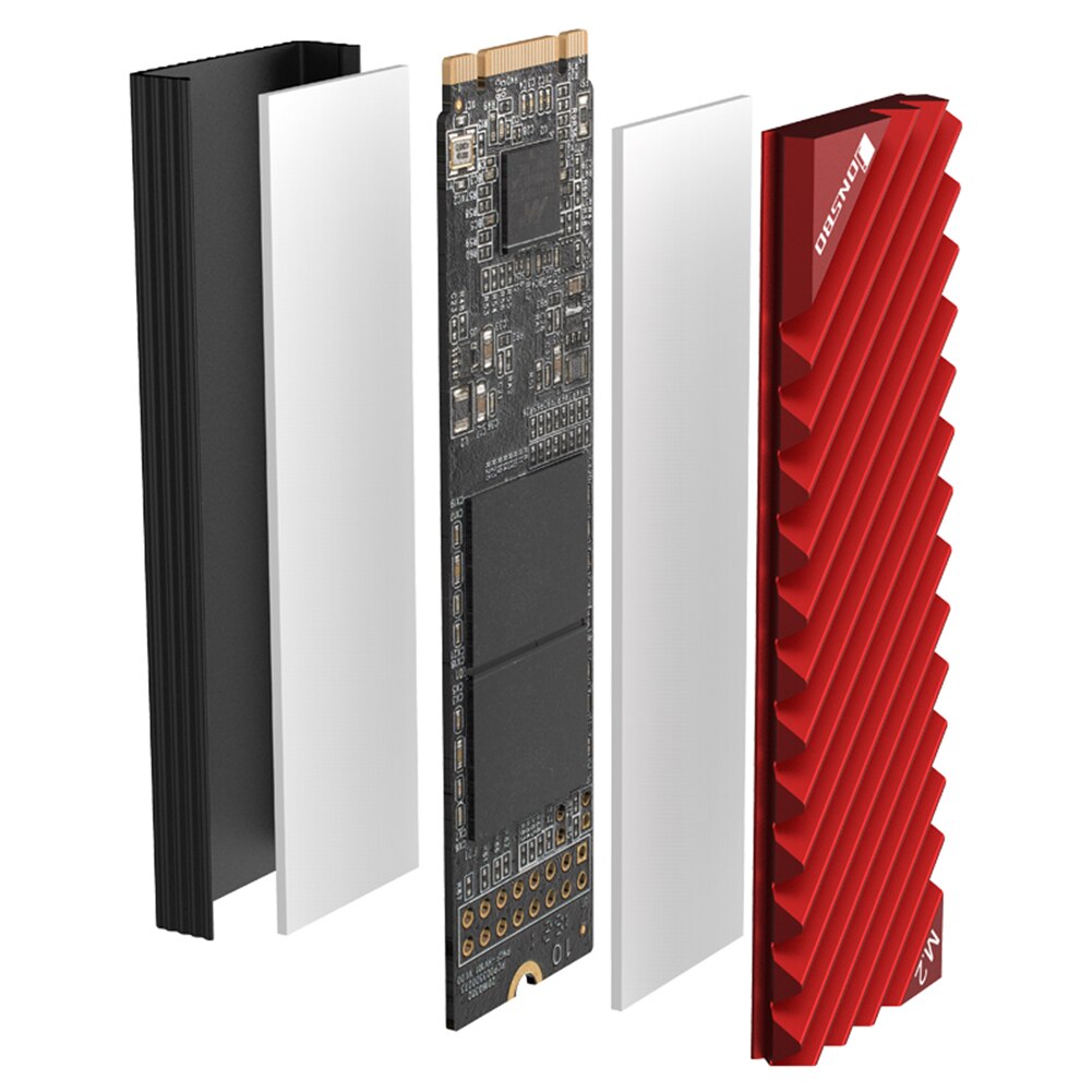 Jonsbo-disipador de calor M.2 SSD NVMe, disco duro de aluminio M2 2280 SSD, disipador de calor con almohadilla térmica para ssd m2, Junta térmica para PC de escritorio