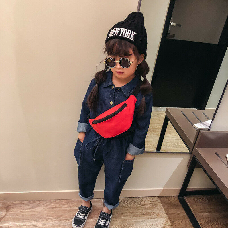 Mignon fille dame taille sac décontracté solide couleur nylon fermeture éclair fanny pack extérieur voyage poitrine sac