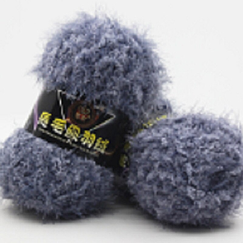 50g/rollen Samt Garn betroffen Wolle Faux Nerz Dicke Warme Häkeln betroffen Garne Baumwolle Baby Wolle DIY Hand-gestrickte zur Seite fahren: hell grau