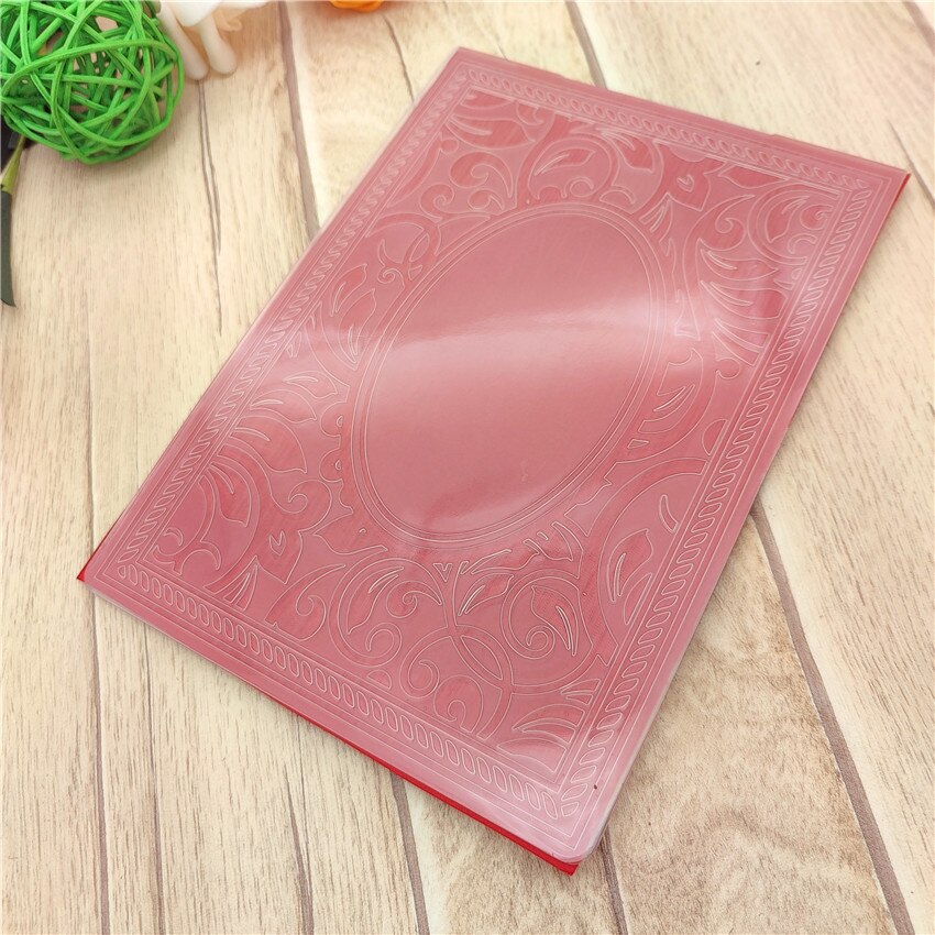 12.2*18CM Plastic Magic Mirror Template Easter Wreath Craft Card Making Paper Card Album Wedding Decoration Embossing Folders