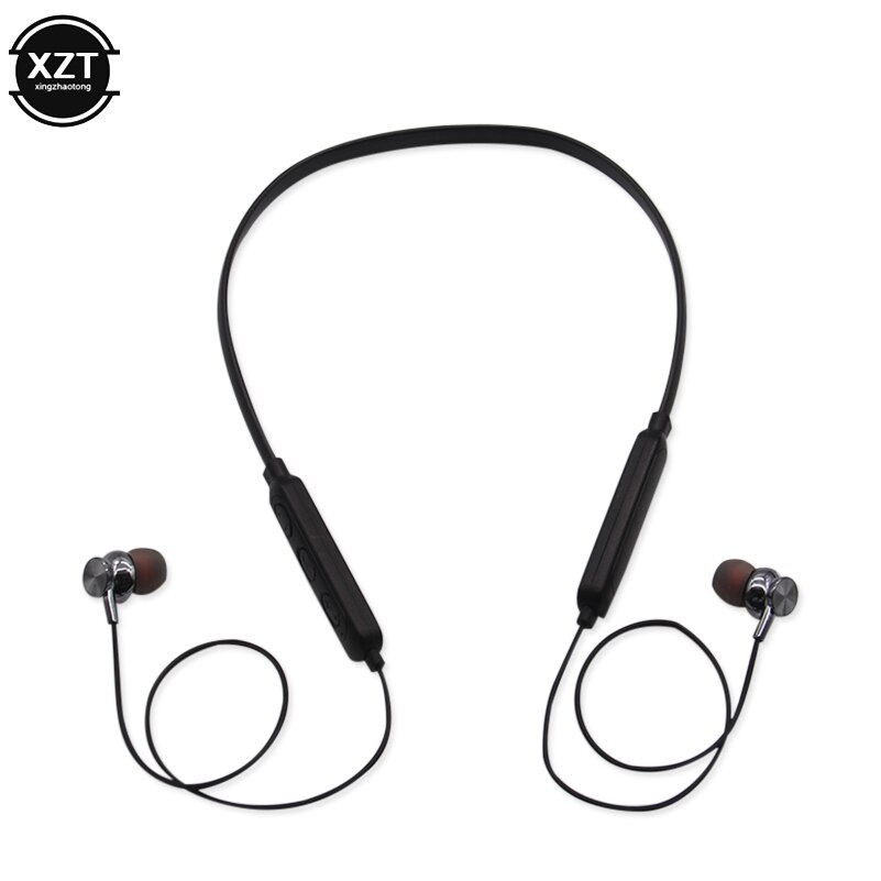 Bluetooth 5.0 oordopjes draadloze koptelefoon sport magnetische nekband stereo oordopjes headset met microfoon voor iphone samsung xiaomi: Default Title