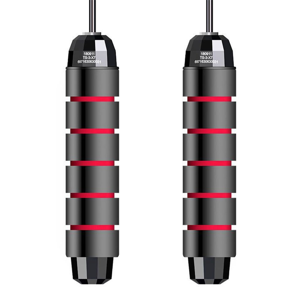 Gewicht-Lagerbier Springseil Fitness springen Seil Draht Seil Gewicht Verlust Ausrügestochen Ohne Wicklung Mit Kugellager schnell springen seil: Schwarz und rot