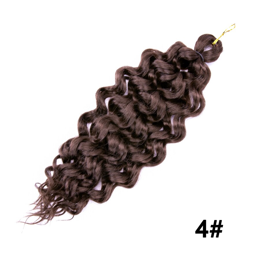Synthetic Braiding Hair Extensions 18 Inch Ocean Wave Crochet Braid Hair Hawaii Afro Curls Natural Matt Heat Resistant Fiber: 4