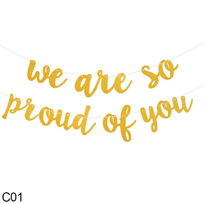 3M Graduation Banner Graduation Party Supplies Backdrop Hanging Banner Class of 2022 &amp; We are So Proud of You Graduation Decora: C01