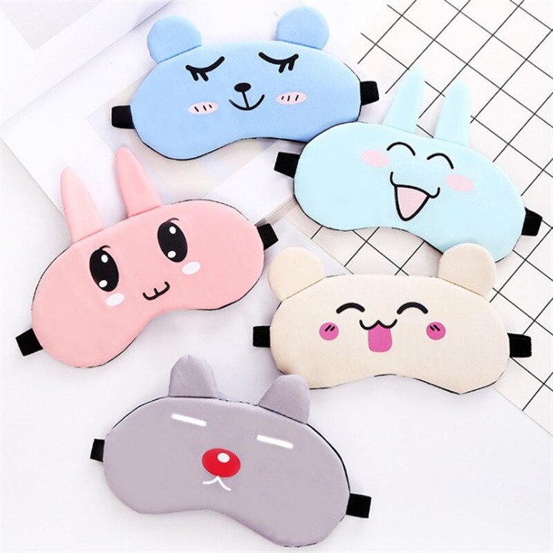 Máscara antifaz para dormir para niños, Parche de algodón para los ojos, bonita cubierta para los ojos, banda de descanso ojo, ayuda para dormir
