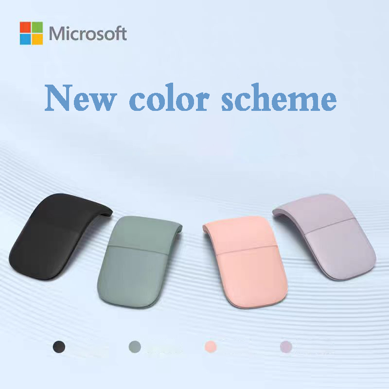 Trådløs bluetooth 4.0 -mus, 1600 dpi foldbar, buet touch-mus, foldbar, ultratynd, lydløs mus til surfacebook-bærbar computer, kontorbrug