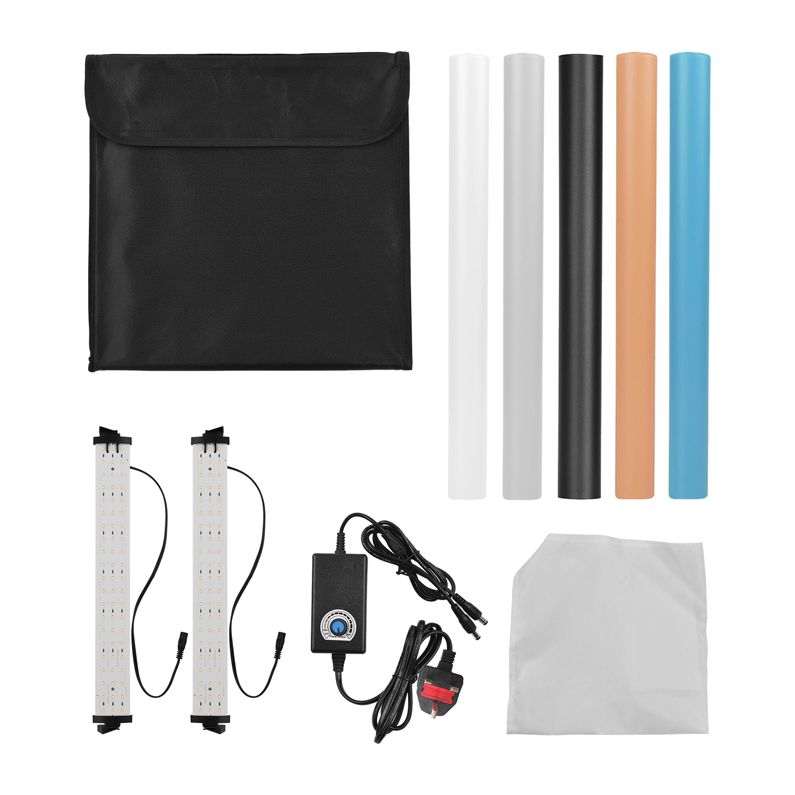 Andoer 40Cm Opvouwbare Fotografie Tent Tafelblad Lichtbak 126Pcs Led Kralen 5500K Met 5Pcs Achtergronden Voor product Fotografie: UK Plug