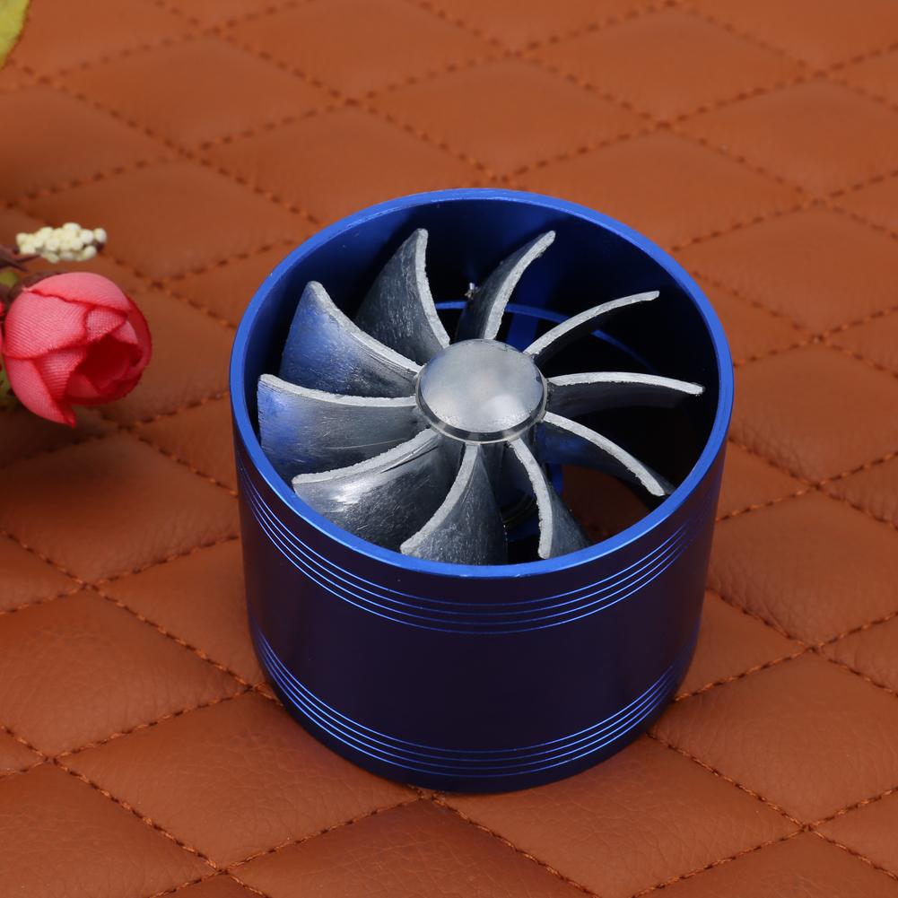 Car Refitting Turbine Turbo Charger Air Intake Gas Fuel Saver Fan Vent Automobile Modified Intake Turbine Single Face Turbine