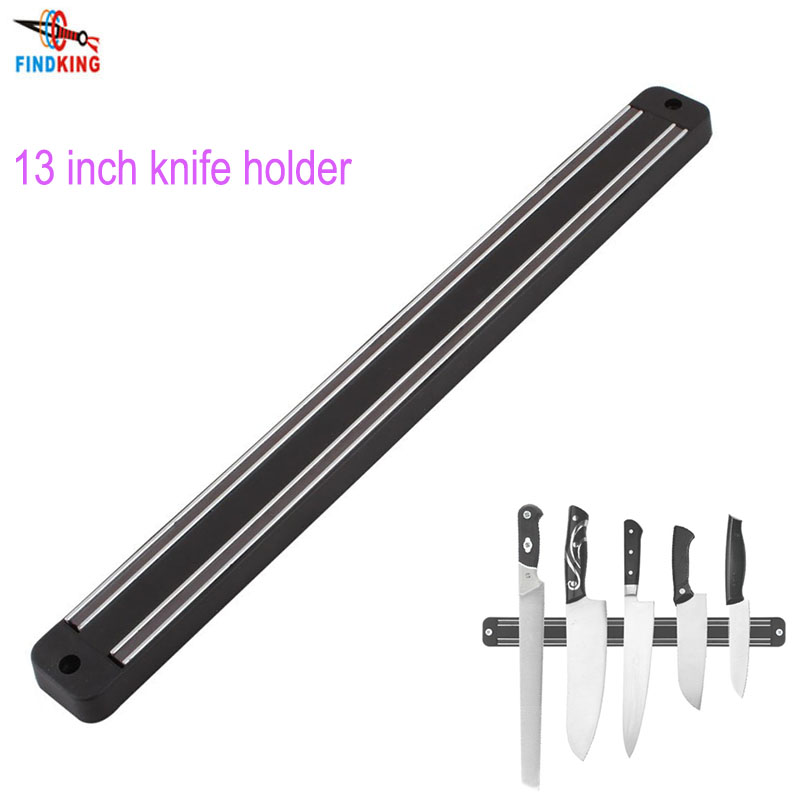 Findking 13 Inch Magnetische Mes Houder Muurbevestiging Zwart Abs Placstic Blok Magneet Mes Houder Voor Metalen Mes