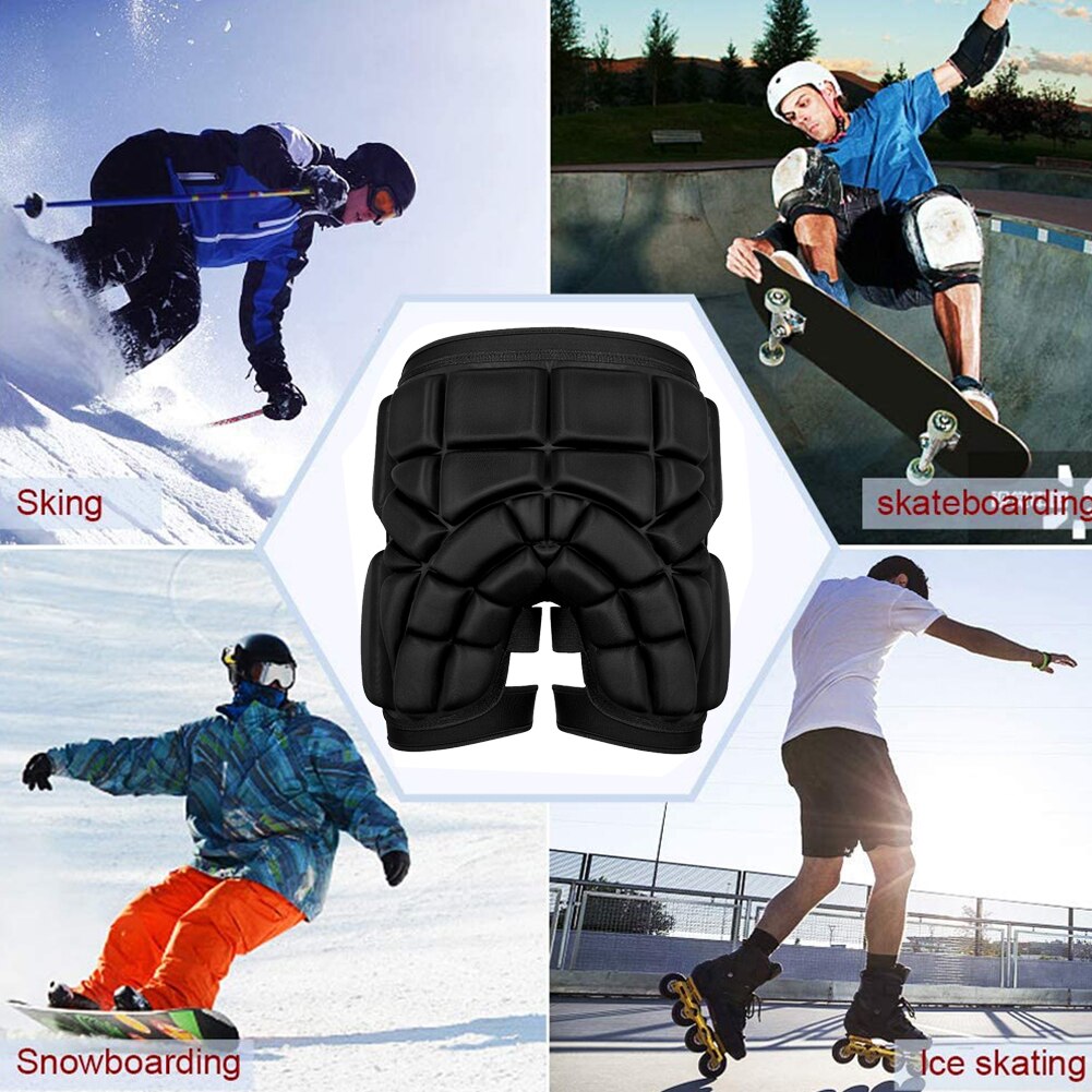 Pantalones cortos de protección Unisex para Motocross, almohadilla para el trasero de la cadera al aire libre para deportes extremos, almohadillas protectoras gruesas para esquí y snowboard