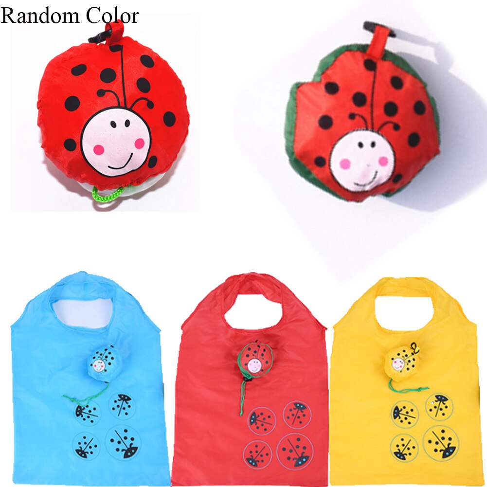 Bags Animal Prints Cute Grocery Travel Foldable Handbag Tote Storage Shopping Bags Reusable Flower Animal Shopping Bags: beetle