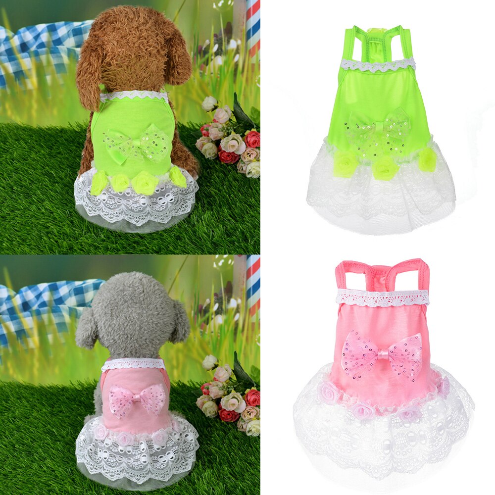 Huisdier kat hondenkleding kleine hond kat prinses kant kleding jurk rok zomer kostuum voor teddy huisdier prinses jurk rok