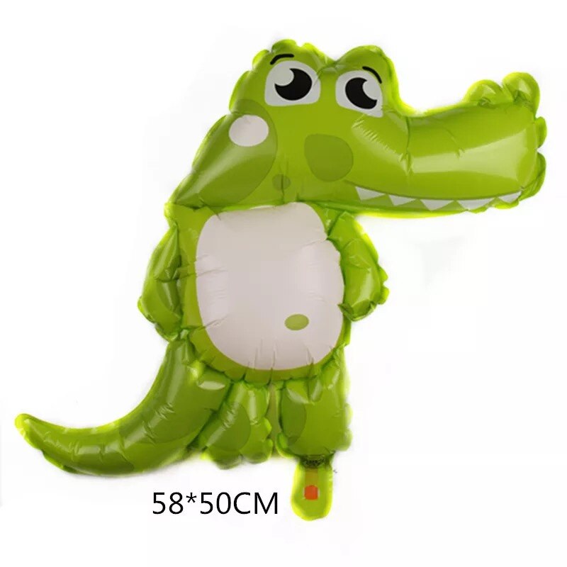 Cartoon Animal Foil Balloons squirrel Ballon Fox flamingos Air balloon Birthday party decorations Kids hedgehog Inflatable toys: crocodile