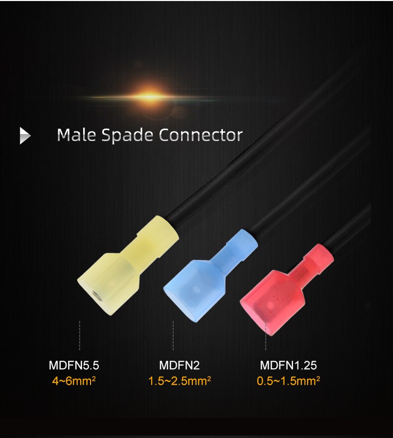 120pcs Quick Electrical Cable Connectors Snap Splice Scotch Lock Wire Terminals Crimp Self-Stripping Clip Insulated Male Spade