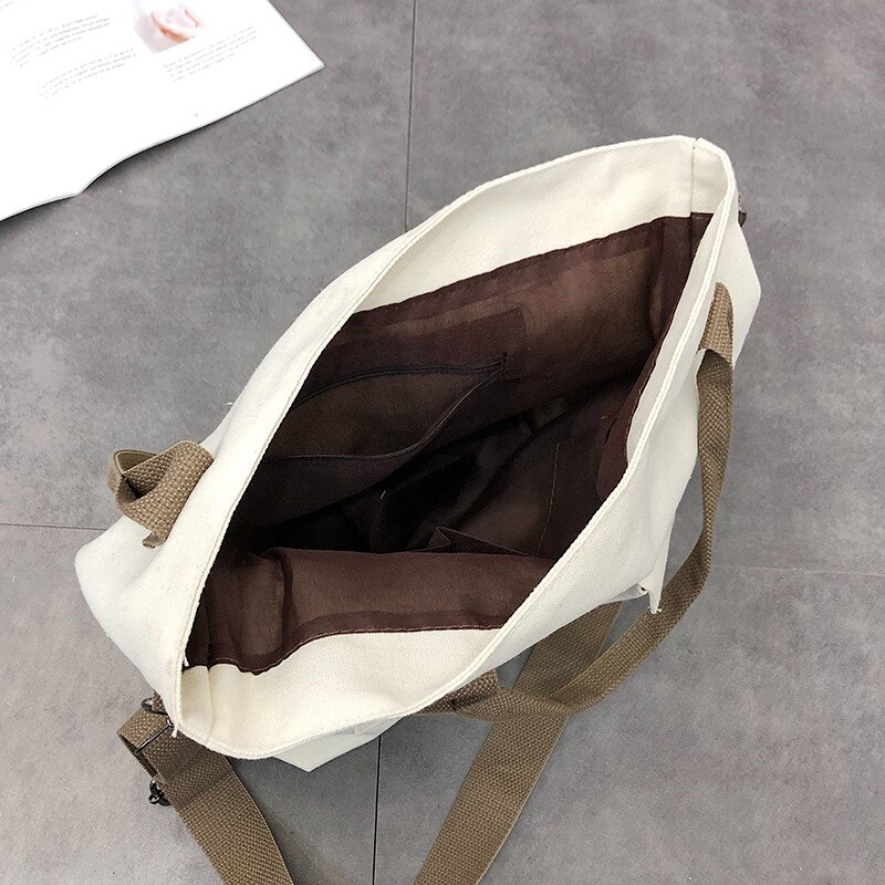 Ins canvas tas dames schoudertas zuid-korea wild chic schoudertas harajuku japanse ulzzang studenten laptoptas